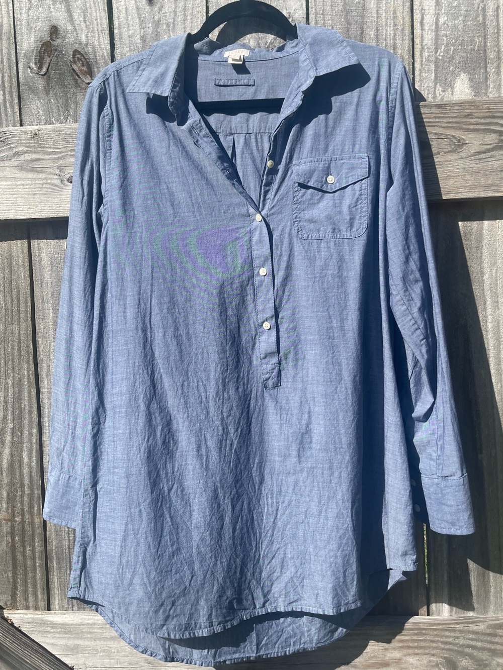 J. Crew Light Chambray Blue Tunic Mini Dress Sz M
